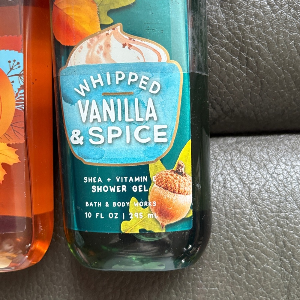 Bath and body shower gels in pumpkin cupcake and whipped vanilla spice - Picture 3 of 7